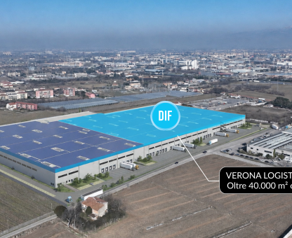 Hub logistico alimentare DIF Verona Logistics Park vista aerea