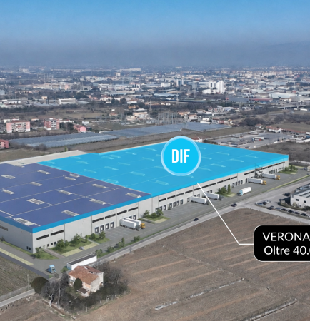 Hub logistico alimentare DIF Verona Logistics Park vista aerea
