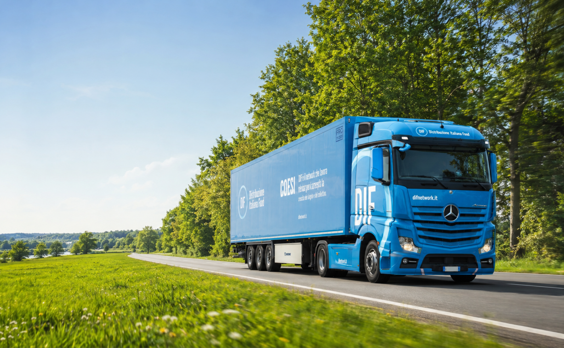 Hub logistico DIF Network per la distribuzione alimentare con flussi fisici e informativi connessi